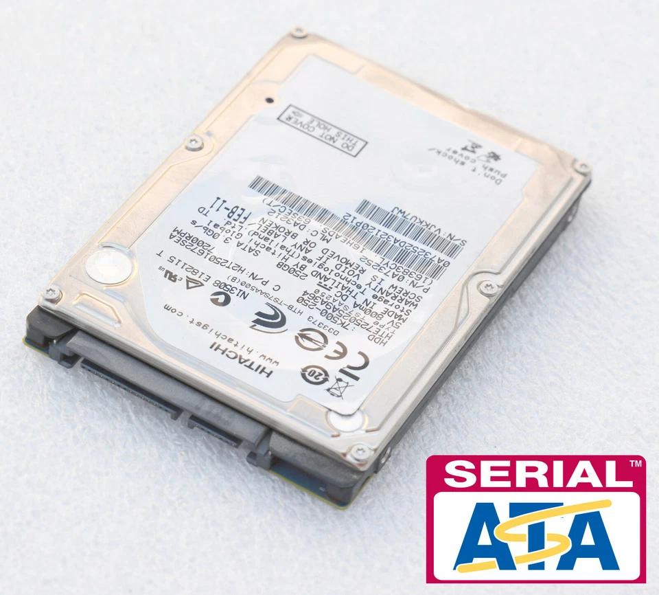250GB 2.5" 6.35cm 9mm S-ATA Notebook Hard Drive Hitachi WD HTE725025A9A364 #V161 - Image 1 of 1