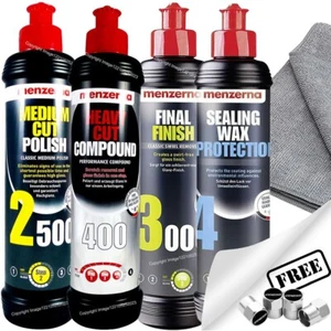 400 Heavy Compound+2500 Medium Cut Polish+3000 Final Finish+Sealing Wax 4CL+CP - Picture 1 of 12