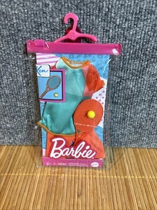 2021 Barbie KEN FASHION PACK Tennis/Pickle Ball Outfit & Racket NEW SEALED (3e) - Picture 1 of 2