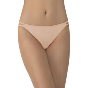 Vanity Fair Illumination Rose Beige String Bikini Panty, size 6 M