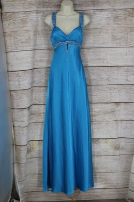Hailey Logan by Adrianna Papell Womens Size 3/4 Maxi Formal Dress Sky Blue - Image 1 of 4