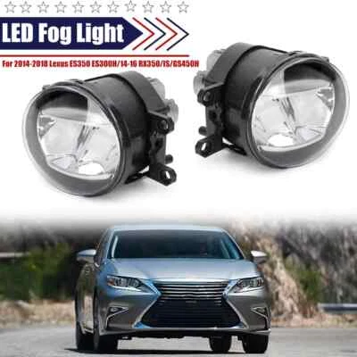 Pair LED Fog Lights For 2014-2018 Lexus ES350 ES300H 14-16 Lexus RX350/IS/GS450H - Image 1 of 4