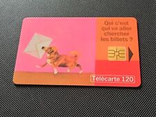 CARTE TÉLÉPHONIQUE PHONECARD TELECARTE FRANCE 120 SNCF BILLET TRAIN CHIEN 11/98