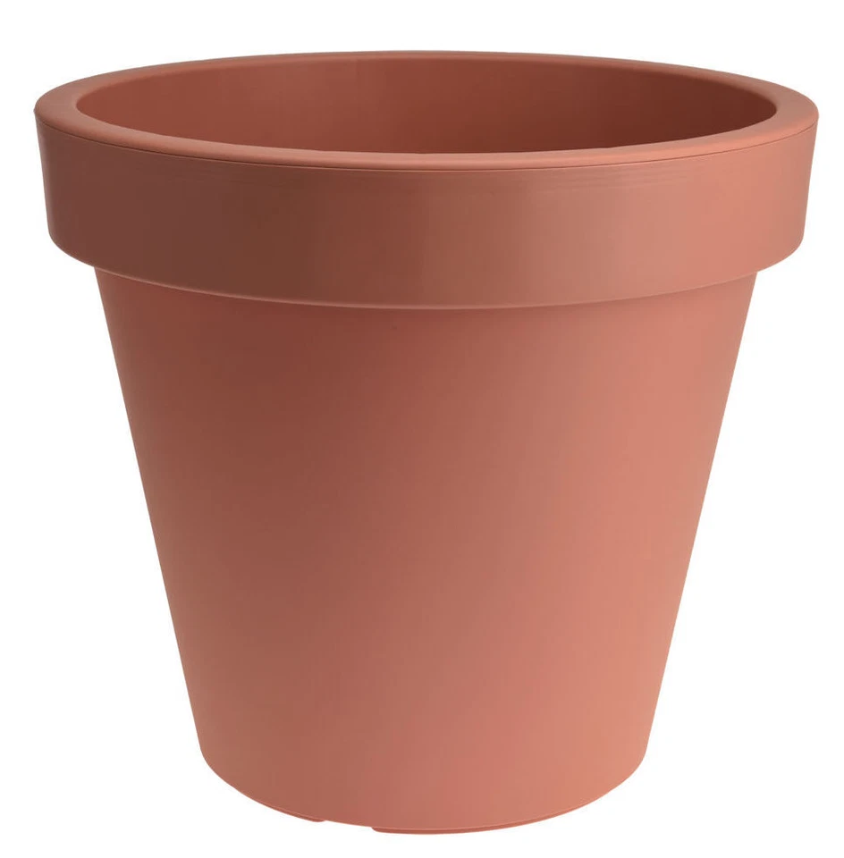 XXL Pflanzkübel terracotta Ø48 cm - Kunststoff Blumen Kübel groß Blumentopf rund - Bild 1 von 1
