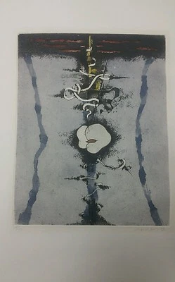 Abstract Etching with Aquatint by Tetsuo Araki - Japanese Art 1970s - Image 1 of 4