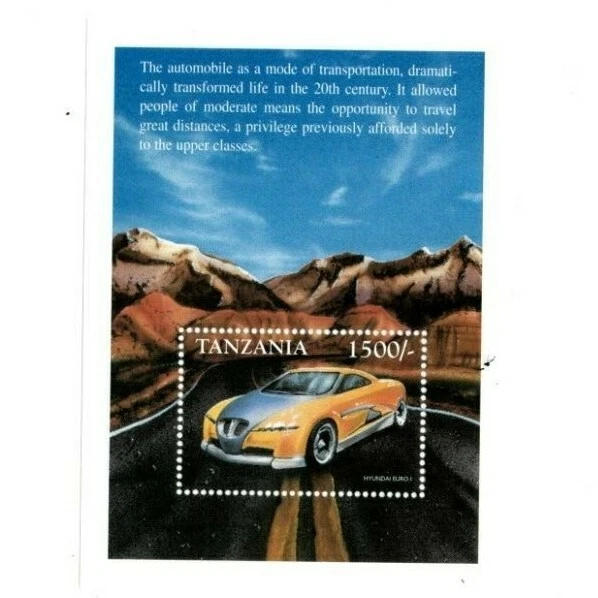 Tanzania 1999 - Coches futuristas - Hoja de recuerdo - MNH Foto 1 de 1