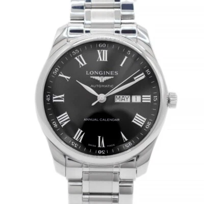 LONGINES Master Collection L2.910.4.51.6 Day Date Black SS Automatic Men - Immagine 1 di 4