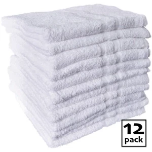 12X Bath Towels Bale Set White | Hotel Quality Towels Organic Cotton Super Soft - Picture 1 of 1
