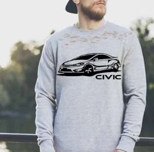 Honda Civic sweatshirt & face mask JDM hip civic bodykit shirt g coupe mens - Picture 1 of 1