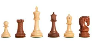 The Leningrad Chess Set - Pieces Only - 4.0" King - Golden Rosewood - Picture 1 of 10