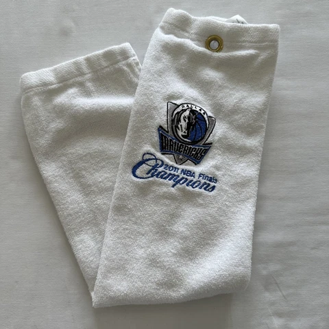 Rare 2011 Dallas Mavericks NBA Championship Golf Towel Dirk Basketball McArthur Cover