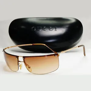 Gucci Sunglasses 2003 Vintage Wrap Gold Brown Gradient GG 2653/S OOOBA 130124 - Picture 1 of 12