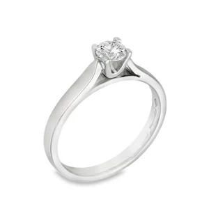 Platinum Diamond Engagement Ring - Size M - 0.33ct - Picture 1 of 5