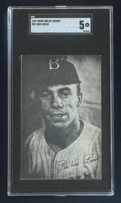 Vintage 1947 Pee Wee Reese Graded Baseball Card ~ Dodgers HOF (78 Year Old Item) - Image 1 of 2