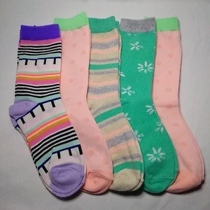 5-Pack Girl's Novelty Socks New-Assorted Themes - Picture 1 of 1