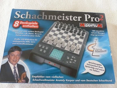 Schachmeister Pro 2 Schachcomputer Millennium 8 Denkspiele getestet vollständig - Bild 1 von 4