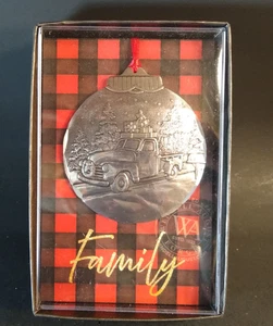 Wendell August Forge Vintage Pickup & Tree Christmas Ornament 3" wide - Picture 1 of 5