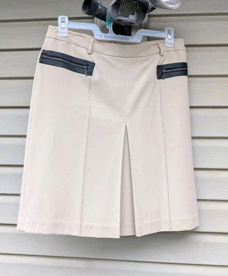 INC FALDA ELÁSTICA BEIGE CREMA IMITACIÓN CUERO ACENTO CHIC ATEMPORAL BOTAS DE OTOÑO 12 Foto 1 de 4