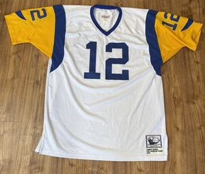 Camiseta blanca 56 Mitchell & Ness 1974 retro de Los Angeles Rams James Harris - Imagen 1 de 11