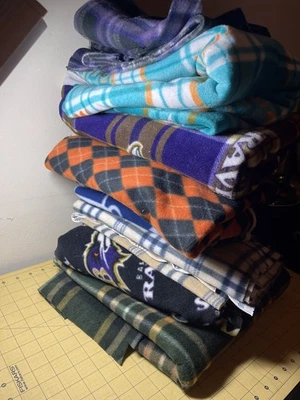 Quilter/Crafter Bundle—7.5 Yards Plus Scrap—Ravens, Dolphins, Plaid, Anchors - Image 1 of 4