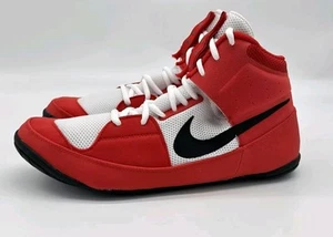 Nike Fury Men's Size 10.5 Wrestling Shoes MMA Combat Red White Black AO2416-601 - Picture 1 of 7