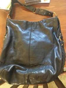 SUPER KEEN CANTASTIC BANANA REPUBLIC Black Leather Handbag - Picture 1 of 7