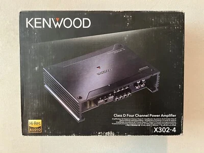 Kenwood eXcelon X302-4 X-Series 300W Class D 4-Channel Car Audio Amplifier - Image 1 of 3