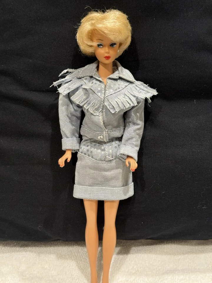 Barbie Feeling Fun Denim Jacket Denim Skirt 1988 Mattel Vintage No Doll - Image 1 of 4