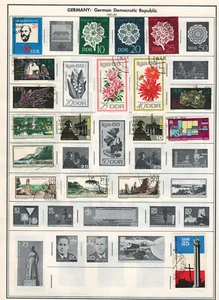 GERMANY GDR 1965-1966 Very Fine Used Stamps Hinged on list: 2 Sides - Picture 1 of 2