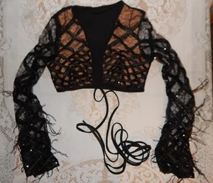 Womens Crop top Dance Exoctic Size Medium - Picture 1 of 2