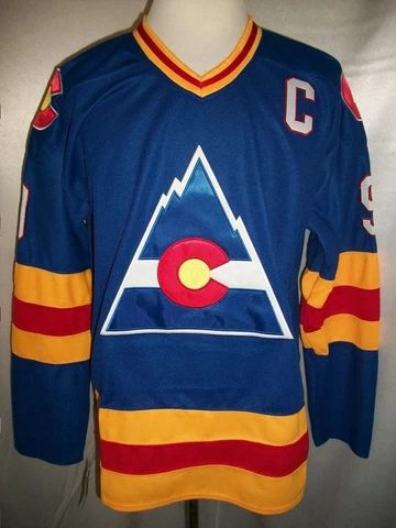 Lanny McDonald Colorado Avalanche Blue 1977-82 Rockies Throwback CCM NHL Jersey Cover