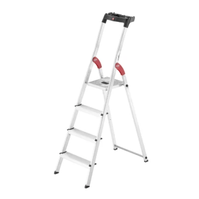 HAILO -Scala Alluminio  4 Gradini Con Sistema Easyclix Basic E Arco Anticaduta - Immagine 1 di 4