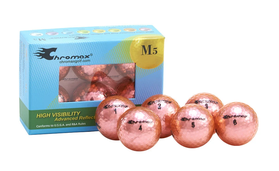 6 Pack Box Chromax M5 Metallic High Visibility Golf Balls - *CHOOSE COLOR* - Image 1 of 1