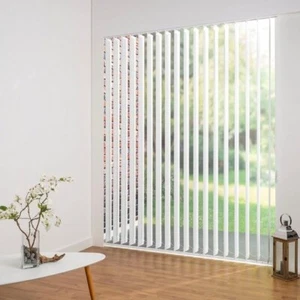 Lamellenvorhang Vertikaljalousie in Weiß Breite 150 x Höhe 200 cm - Bild 1 von 4