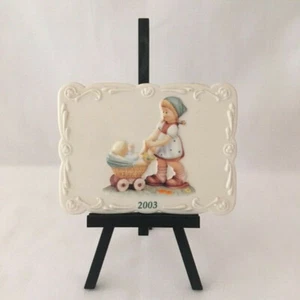 Berta Hummel Goebel 2003 Porcelain Postcard Sunshine Stroll Carriage Baby Stand - Picture 1 of 4