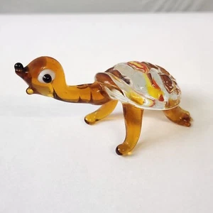 Hand Blown Glass Figurine Handmade Collectible Turtle Aquarium Ornament - Picture 1 of 6