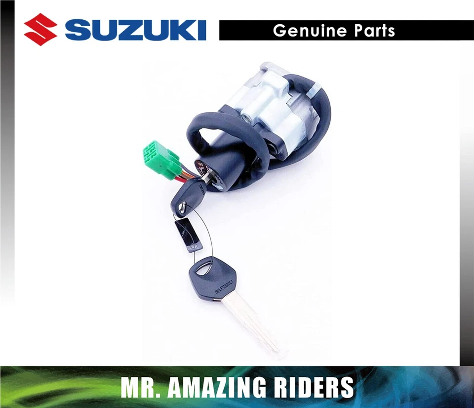 SUZUKI OEM NEW 1998 - 2020 DR650SE IGNITION SWITCH ASSY W 2 KEYS 37100-04F00 - Image 1 of 1