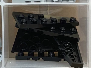LEGO Parts - Black Wedge, Plate 6 x 3 Left - No 54384 - QTY 5 - Picture 1 of 1
