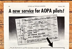 Aircraft Owners and Pilots Association AOPA Vintage Print Ad 1941 - Picture 1 of 7