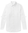 Anderson & Sheppard Linen White Button Shirt