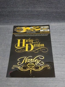 Harley Davidson Motorrad Aufkleber DC1129642 schwarzgold 5"" x 2,5"" Schnellversand - Bild 1 von 6