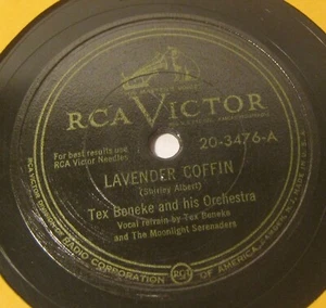 Lavendar Coffin TEX BENEKE & His Orchestra 78 Phonograph Record!! - Picture 1 of 1