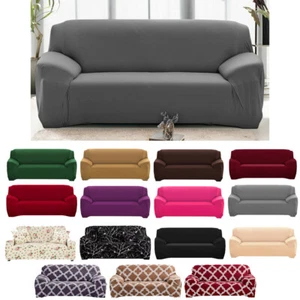 Stretch Spandex Chair Sofa Couch Cover 1/2/3/4 Seat Elastic Slipcover Protector - Picture 1 of 74