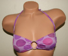 New Victorias Secret Lavender Violet  Pink  Dot String Bikini Top Extra Small XS