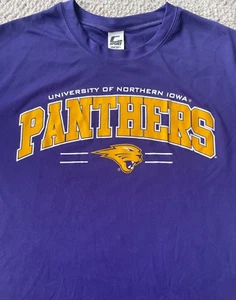 Univ of NORTHERN IOWA PANTHERS purple short sleeve T-shirt men M C2 Sport NEW - Picture 1 of 4