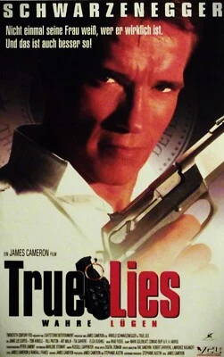 True Lies ~ Wahre Lügen  * ERSTAUFLAGE ~ großes  Cover *  Arnold  Schwarzenegger - Bild 1 von 4