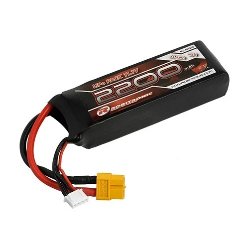 R05258 Robitronic Batteria LiPo 2200mAh 3S 45C XT60 (23x34x105) - Immagine 1 di 1