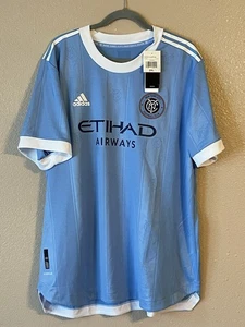 Men’s 2XL NWT New York City FC Adidas 2021 MLS Cup Champions Authentic Jersey - Picture 1 of 10