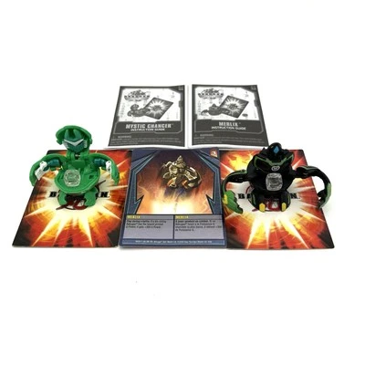 Bakugan Ventus Mystic Chancer + Darkus Merlix w/ Dice Bukuchance Dice Throwers - Image 1 of 4