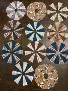 Vintage Dresdner Platte Quilt Blöcke 50er 60er Jahre Lot 11 - Bild 1 von 9